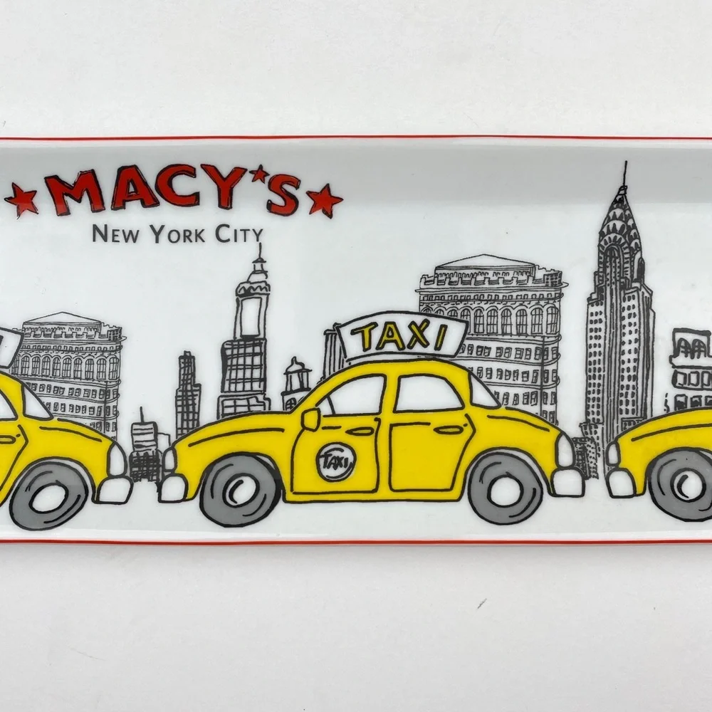 Rare Macy’s New York City yellow taxi serving tray